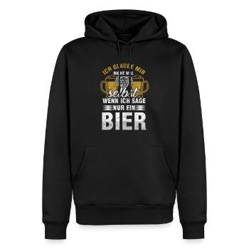 Bier Bierkrug Hopfen Brauerei Biergarten Geschenk - Männer Premium Bio Hoodie - Schwarz - Vorne - Nico (187cm)