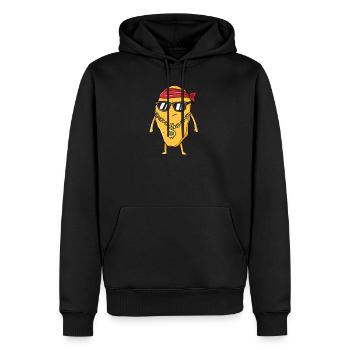 Chicken Nugget Noug Nuggs Fast Food Gangster Life - Herre Premium økologisk hoodie - sort - Foran - Nico (187cm)