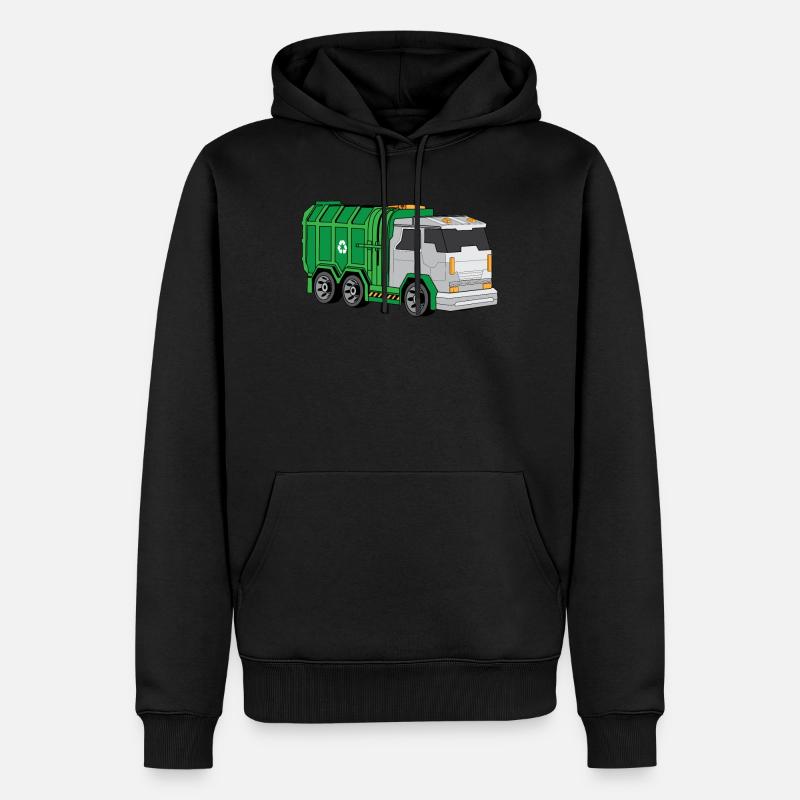 Müllwagen Müllabfuhr Müllauto Müllmann Abfall - Männer Premium Bio Hoodie - Schwarz