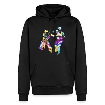 Krav Maga - Men’s Premium Organic Hoodie - black - Front - Nico (187cm)