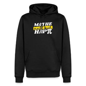Mathe Macht Mich Happy - Mathe Spruch Geschenk - Männer Premium Bio Hoodie - Schwarz - Vorne - Nico (187cm)