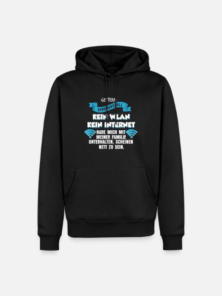 Stromausfall Internet - Männer Premium Bio Hoodie - Schwarz