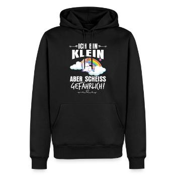 Petite licorne - Sweat à capuche Premium bio Homme - noir - Devant - Nico (187cm)