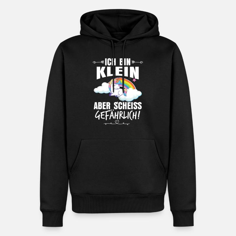 Kleines Einhorn - Männer Premium Bio Hoodie - Schwarz