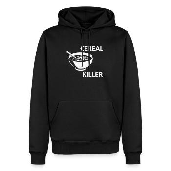 Cereal Killer Frühstück Milch Geschenk - Männer Premium Bio Hoodie - Schwarz - Vorne - Nico (187cm)