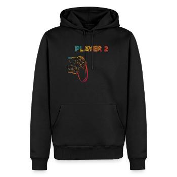 Gaming Player 2 Gift idea - Men’s Premium Organic Hoodie - black - Front - Nico (187cm)