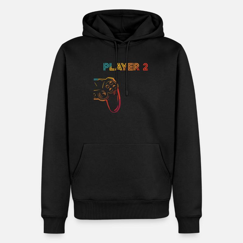 Gaming Player 2 Geschenkidee - Männer Premium Bio Hoodie - Schwarz