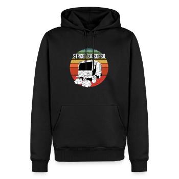 Vintage Street Sweeper Occupation Retro Graphic - Men’s Premium Organic Hoodie - black - Front - Nico (187cm)