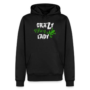 Crazy Frog Lady Cool Frösche Statement Geschenk - Männer Premium Bio Hoodie - Schwarz - Vorne - Nico (187cm)