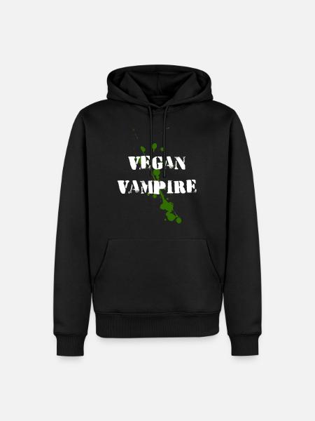 Vegan Vampire Vegan Vampire Halloween - Men’s Premium Organic Hoodie - black