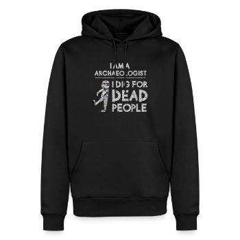 Archéologue Hobby Sport Loisirs Cadeau - Sweat à capuche Premium bio Homme - noir - Devant - Nico (187cm)