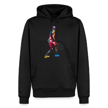Squash - Männer Premium Bio Hoodie - Schwarz - Vorne - Nico (187cm)