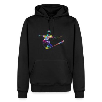 Slackline - Männer Premium Bio Hoodie - Schwarz - Vorne - Nico (187cm)