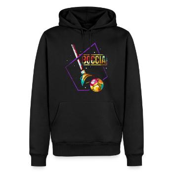 Boccia Paralympique Sport Polygone - Sweat à capuche Premium bio Homme - noir - Devant - Nico (187cm)