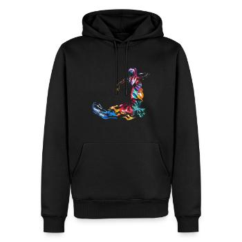 Cadeau flamenco - Sweat à capuche Premium bio Homme - noir - Devant - Nico (187cm)