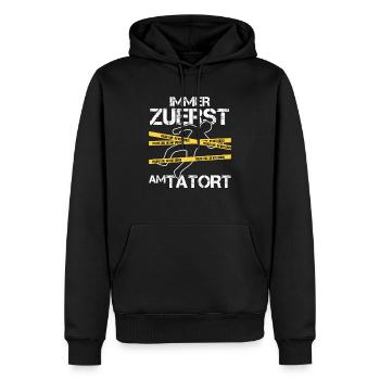Polizist Tatort Polizei Polizistin Haft Geschenk - Männer Premium Bio Hoodie - Schwarz - Vorne - Nico (187cm)