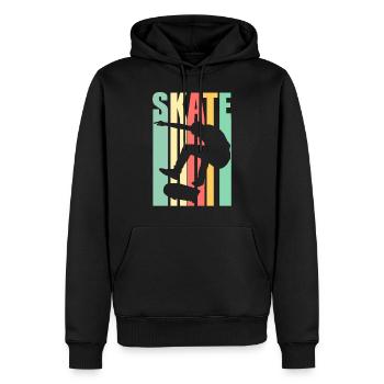 Skateboarding - Skate - Skating - Men’s Premium Organic Hoodie - black - Front - Nico (187cm)