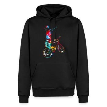 Art Biking Gift - Men’s Premium Organic Hoodie - black - Front - Nico (187cm)