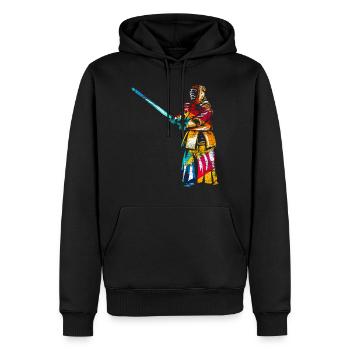 Kendo Geschenk - Männer Premium Bio Hoodie - Schwarz - Vorne - Nico (187cm)
