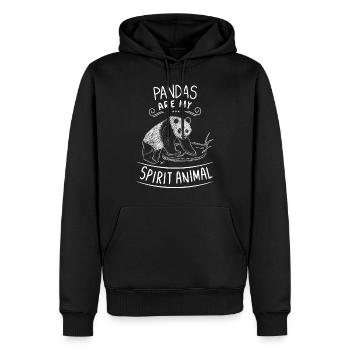 Pandas Are My Spirit Animal Panda Bear - Men’s Premium Organic Hoodie - black - Front - Nico (187cm)