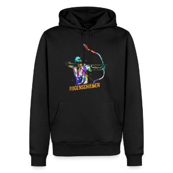 Archery Gift - Men’s Premium Organic Hoodie - black - Front - Nico (187cm)