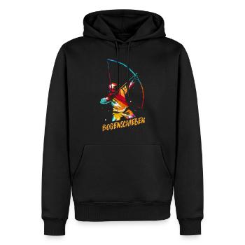 Bogenschießen Geschenk - Männer Premium Bio Hoodie - Schwarz - Vorne - Nico (187cm)