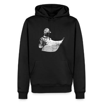 Construction Technician - Men’s Premium Organic Hoodie - black - Front - Nico (187cm)