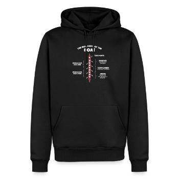 Ramer les vraies parties du bateau - Sweat à capuche Premium bio Homme - noir - Devant - Nico (187cm)