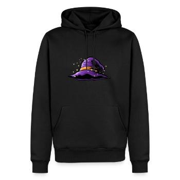 Chapeau de sorcière chapeau magique idée de cadeau sorcier sorcier - Sweat à capuche Premium bio Homme - noir - Devant - Nico (187cm)