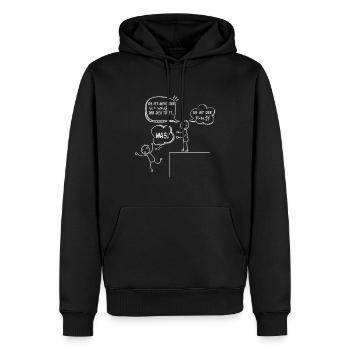 Physicien Formule Cas - Sweat à capuche Premium bio Homme - noir - Devant - Nico (187cm)