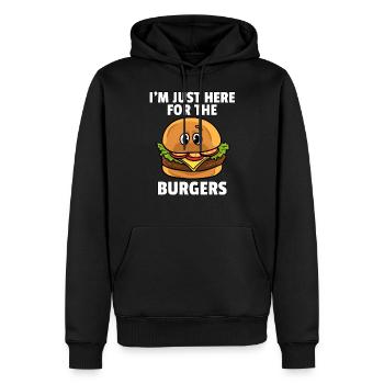 Burger Fast Food Cheeseburger Hamburger Geschenk - Männer Premium Bio Hoodie - Schwarz - Vorne - Nico (187cm)
