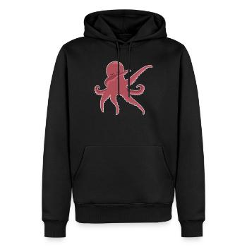 Dactylos Calmar Kraken Calmar Danse Poulpe - Sweat à capuche Premium bio Homme - noir - Devant - Nico (187cm)
