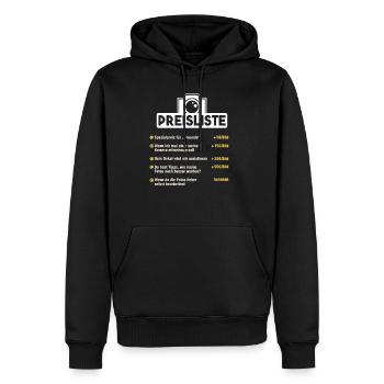 Preisliste Fotograf Kamera Fotografin Geschenk - Männer Premium Bio Hoodie - Schwarz - Vorne - Nico (187cm)