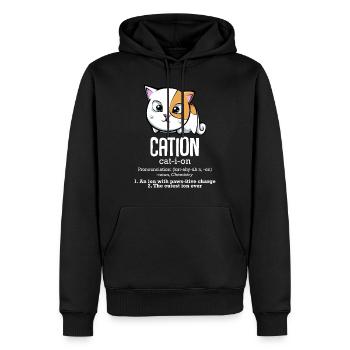 chimiste - Sweat à capuche Premium bio Homme - noir - Devant - Nico (187cm)