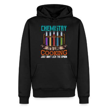 chimiste - Sweat à capuche Premium bio Homme - noir - Devant - Nico (187cm)