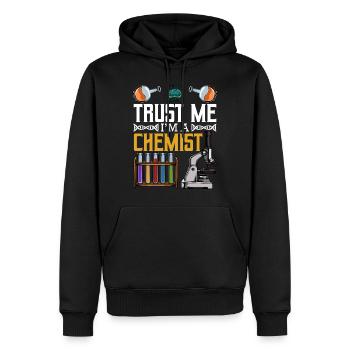 chimiste - Sweat à capuche Premium bio Homme - noir - Devant - Nico (187cm)