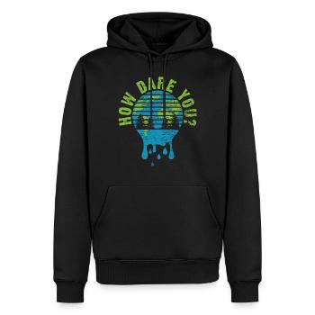 Fridays For Future Politique - Sweat à capuche Premium bio Homme - noir - Devant - Nico (187cm)