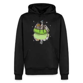 Pool Party Astronaut - Summer Space - Men’s Premium Organic Hoodie - black - Front - Nico (187cm)