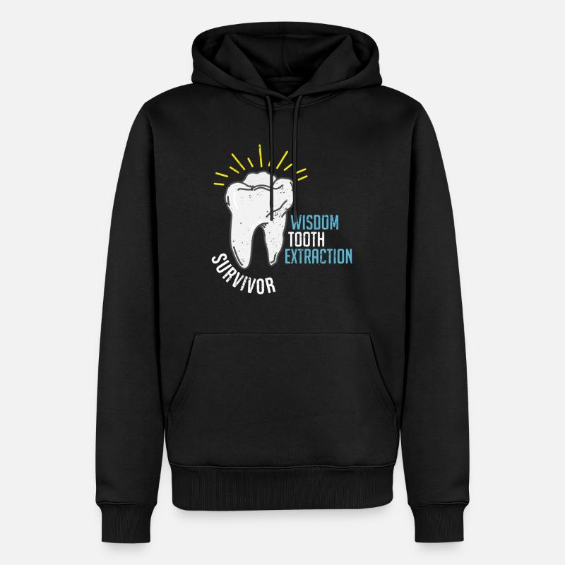 Conception de dent de sagesse - Sweat à capuche Premium bio Homme - noir