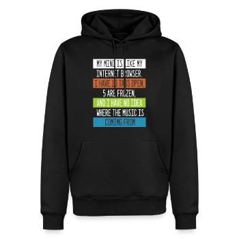 My Mind is like my internet Browser Computer Nerd - Männer Premium Bio Hoodie - Schwarz - Vorne - Nico (187cm)