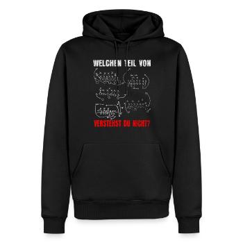 Football américain - Sweat à capuche Premium bio Homme - noir - Devant - Nico (187cm)