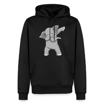 Dabbing elephant Dancing elephant - Men’s Premium Organic Hoodie - black - Front - Nico (187cm)