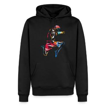 Muay Thai Fighter Geschenk - Männer Premium Bio Hoodie - Schwarz - Vorne - Nico (187cm)