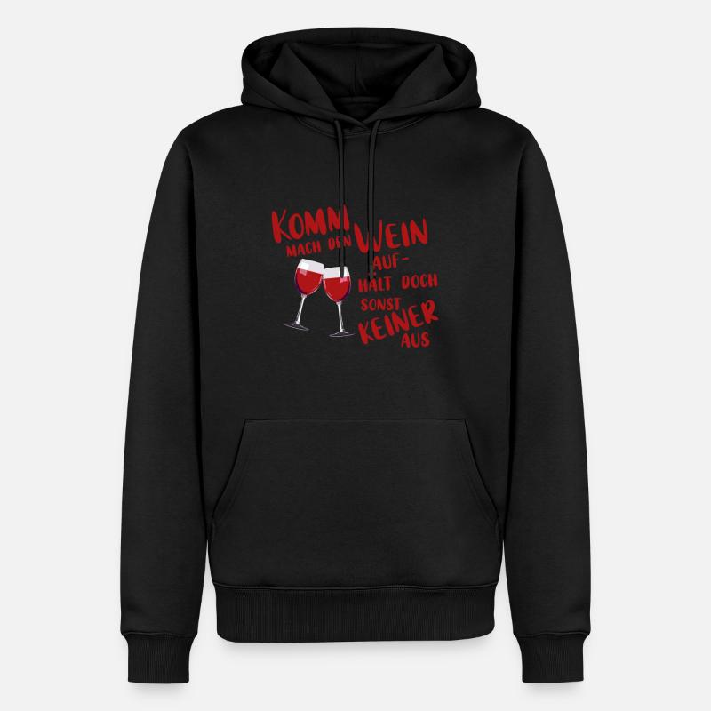 Ne fais pas le vin. - Sweat à capuche Premium bio Homme - noir