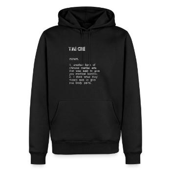 Cadeau de Tai Chi - Sweat à capuche Premium bio Homme - noir - Devant - Nico (187cm)