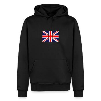 Royaume-Uni Royaume-Uni Londres - Sweat à capuche Premium bio Homme - noir - Devant - Nico (187cm)