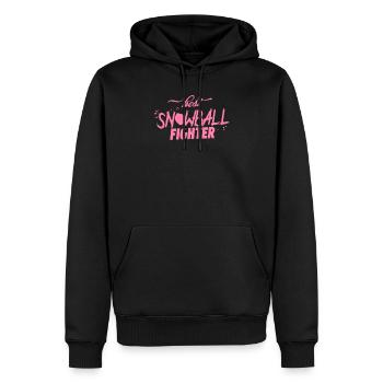 Snow Fight - Sweat à capuche Premium bio Homme - noir - Devant - Nico (187cm)