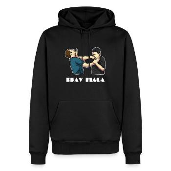 Krav Maga - Men’s Premium Organic Hoodie - black - Front - Nico (187cm)
