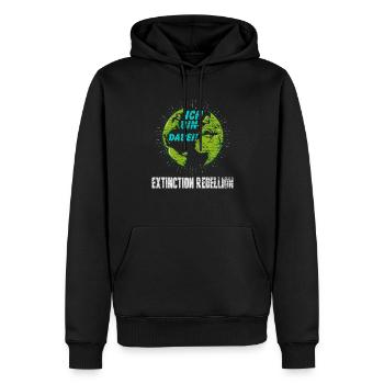 Ich Bin Dabei! Extinction Rebellion Natur - Männer Premium Bio Hoodie - Schwarz - Vorne - Nico (187cm)
