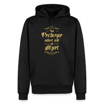 Freiberger Pferd Reitsport Pferdesport Geschenk - Männer Premium Bio Hoodie - Schwarz - Vorne - Nico (187cm)
